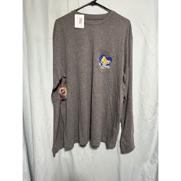 Champion St Louis Blues Long Sleeve Tee Gray NHL NWT Size XL - Picture 1 of 5